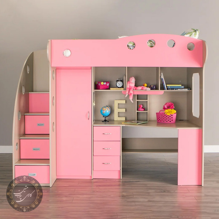 تخت دوطبقه با کشو