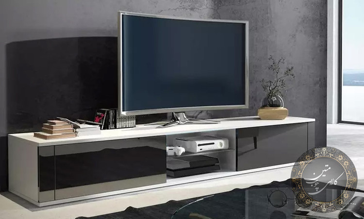 میز تلویزیون سفید مشکی