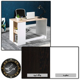 میز تحریر سفید قهوه ای تیره